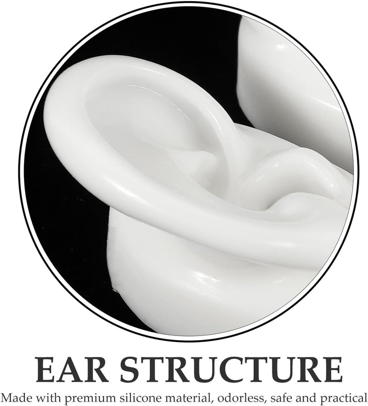 Realistic Ear Simulation Mold for Ear Cleaning Practice Teaching Model with Smooth Texture Professional Display Tool for Hearing Aid and Jewelry Demonstration