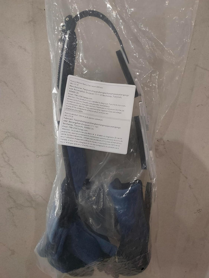 Pectus Carinatum Orthosis Brace, Adjustable Pigeon Chest Orthosis Support, Ribs Valgus Orthosis Braces, Breast Corrector (L)