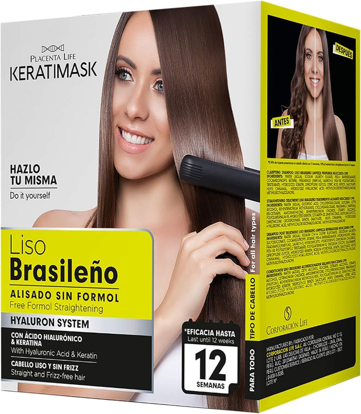 - Brazilian Keratimask Straightening Kit - Long Lasting Professional Results