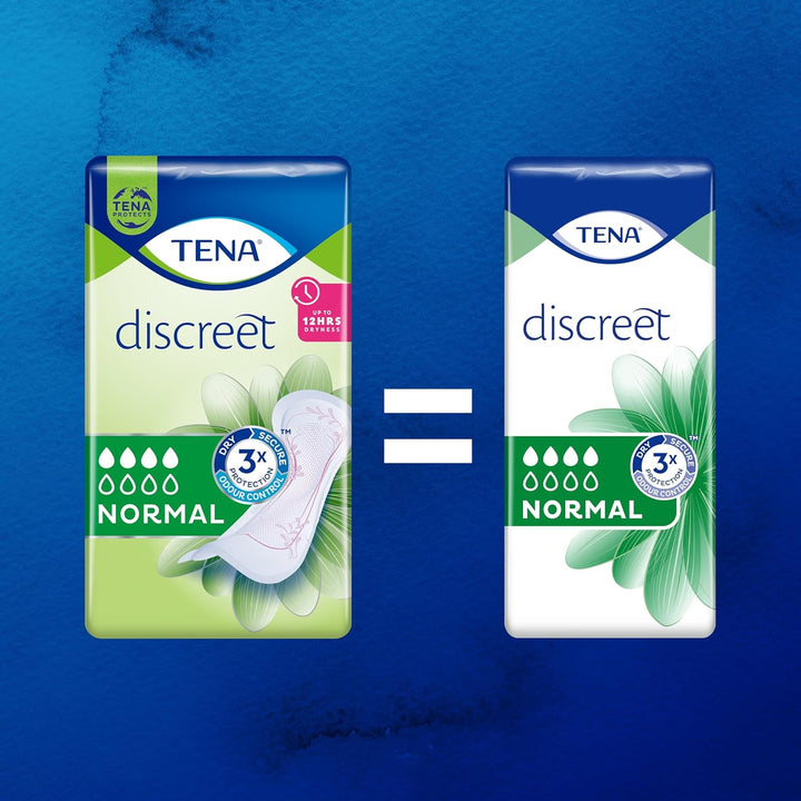 Discreet Extra, 72 Incontinence Pads (12 X 6 Packs) Individually Wrapped, for Women with Medium Bladder Weakness, Incontinence and Unpredictable Leaks