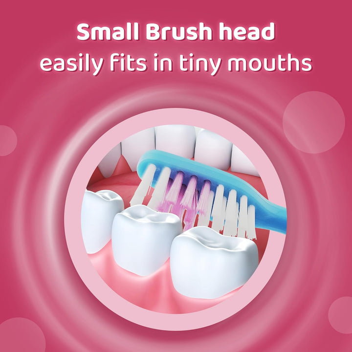 Barbie Little Teeth Toothbrush for Kids with Protection Cap, Soft Rounded Bristles, Comfortable Handle Grip and Suction Cup for Upright Storage for Children Ages 3+