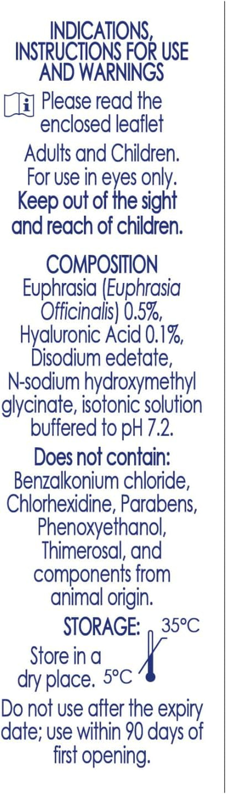 Bright & Moist Eye Drops to Whiten Eyes as Well as Hydrating and Soothing Dry and Sensitive Eyes, 15Ml