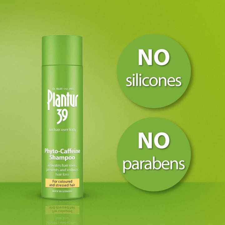 Caffeine Shampoo Prevents and Reduces Hair Loss 2X 250Ml | for Couloured and Stressed Hair | Unique Galenic Formula Supports Hair Growth | Women Hair Care Made in Germany