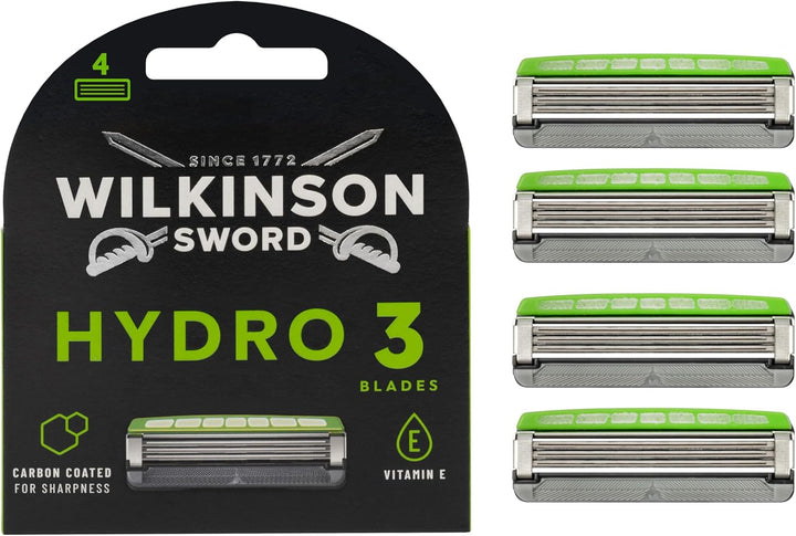 Hydro 3 Men’S Razor, Great Addition to Wash Bags for Men'S Grooming, Great Shavers for Routine Shaving, 1 Reusable Handle plus 9 Blades Refills Pack
