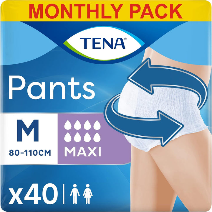 Pants Super, 48 Pairs, Unisex Incontinence Pants (4 X 12 Packs) for Women and Men with Heavy Bladder Weakness, Designed for Everyday Life with Triple Protection and Dual Absorption Zones, Size XL