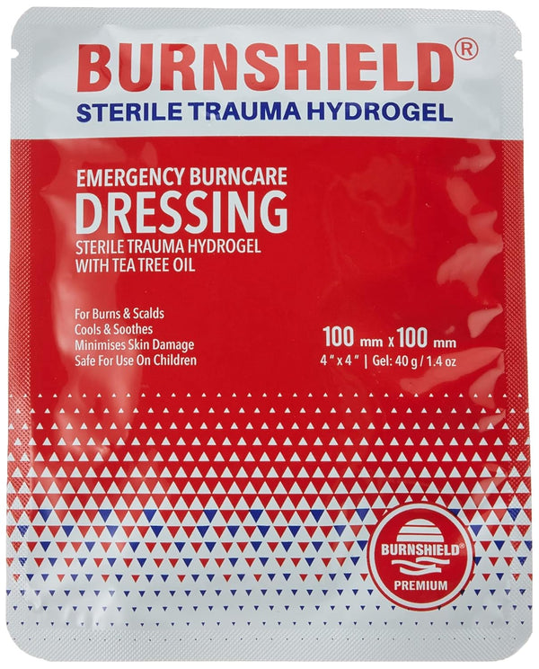 SJA75318 Premium Sterile Emergency Burn Dressing ,White,4"X4" (10Cm X 10Cm)"Cools the Burn"