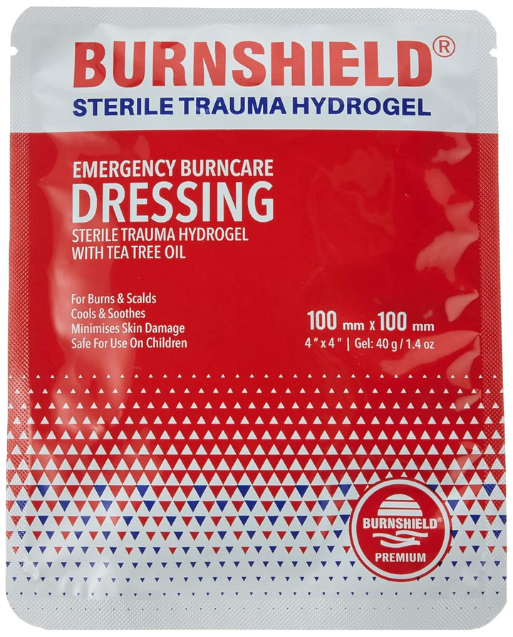 SJA75318 Premium Sterile Emergency Burn Dressing ,White,4"X4" (10Cm X 10Cm)"Cools the Burn"