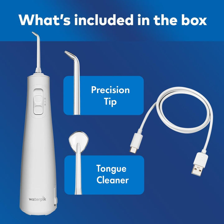 Pulse Water Flosser Cordless, Oral Health Foundation Approved, Water Flosser and Plaque Remover for Teeth, 2 X Water Floss Pressure Settings, 45 Seconds of Flossing, 2 X Tips Included