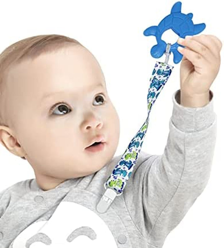 6 Pack , Universal Teether Pacifier Clips Holder Soother Chains Toy Strap for Boys and Girls