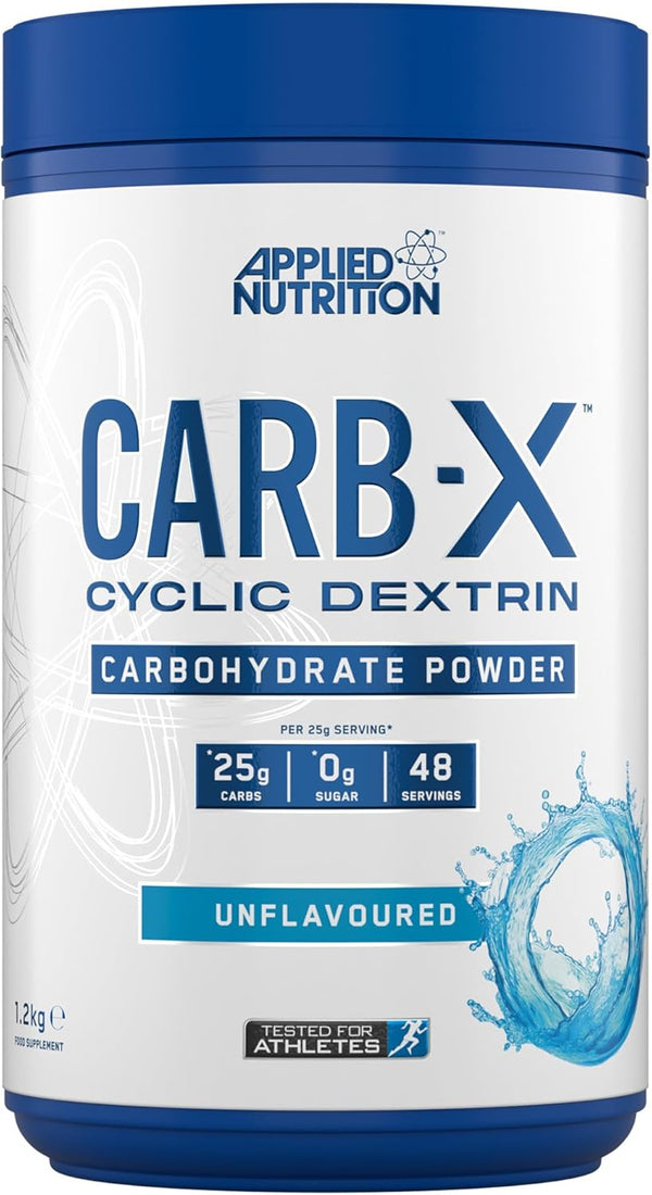 Carb X Highly Branched Cyclic Dextrin Carbohydrates, Intra & Post Workout Carbs Powder, Fuel Training & Recovery, Vegan, Gluten Free, Sugar Free, 1.2Kg 48 Servings (Unflavoured)