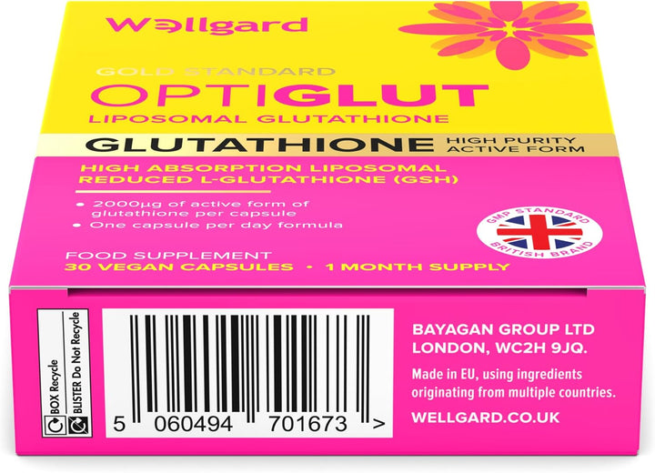 Liposomal Glutathione 200Mg,  Optiglut - High Absorption Reduced L-Glutathione (GSH) - One-A-Day Vegan Capsules, 30 Capsules