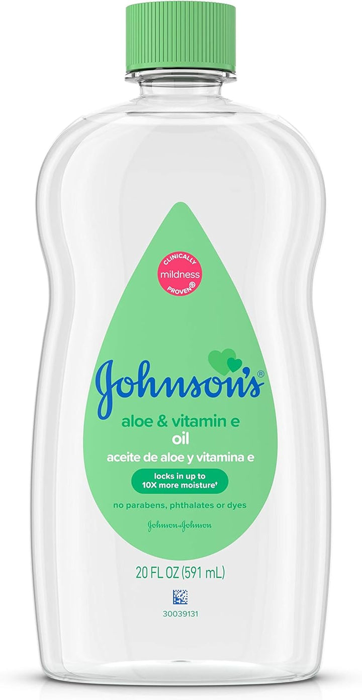 JOHNSON'S Aloe Vera Baby Oil 300Ml – Leaves Skin Soft and Smooth – Ideal for Delicate Skin