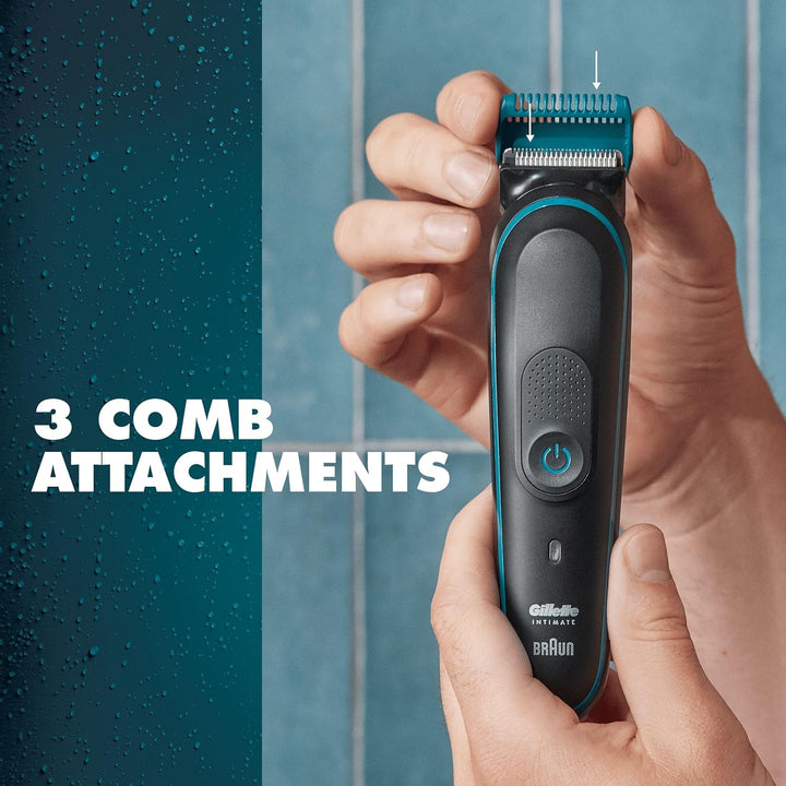 Intimate Trimmer I5 - Pubic Hair & Body Groomer for Men, Skinfirst Waterproof Manscaping Trimmer, Cordless Wet/Dry Body Hair Shaver for Private Parts & Sensitive Areas
