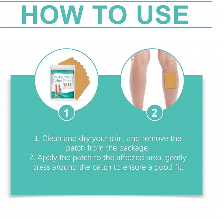 Varicose Veins Treatment for Legs,Spider Veins Removal for Legs Treatment Patch,Varicose Veins Patches,Varicose Veins Relief,Relief Pain Leg Care,Improve Blood Circulation,Wide Range of Application