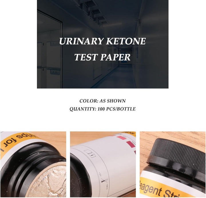 100Pcs/Bottle Ketone Strips Home Ketosis Urine Weight Lose Analysis Strips