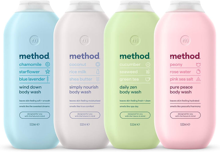 Body Wash, Simply Nourish, Shower Gel, Coconut, Rice Milk and Shea Butter Scent, Pack of 1, 532Ml