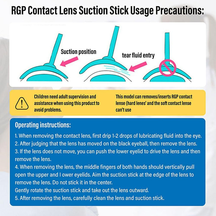 2 Pcs Silicone Contact Lens Inserter Contact Lenes Suction Holder Contact Lens Remover Tool with Storage Case for Family Travel