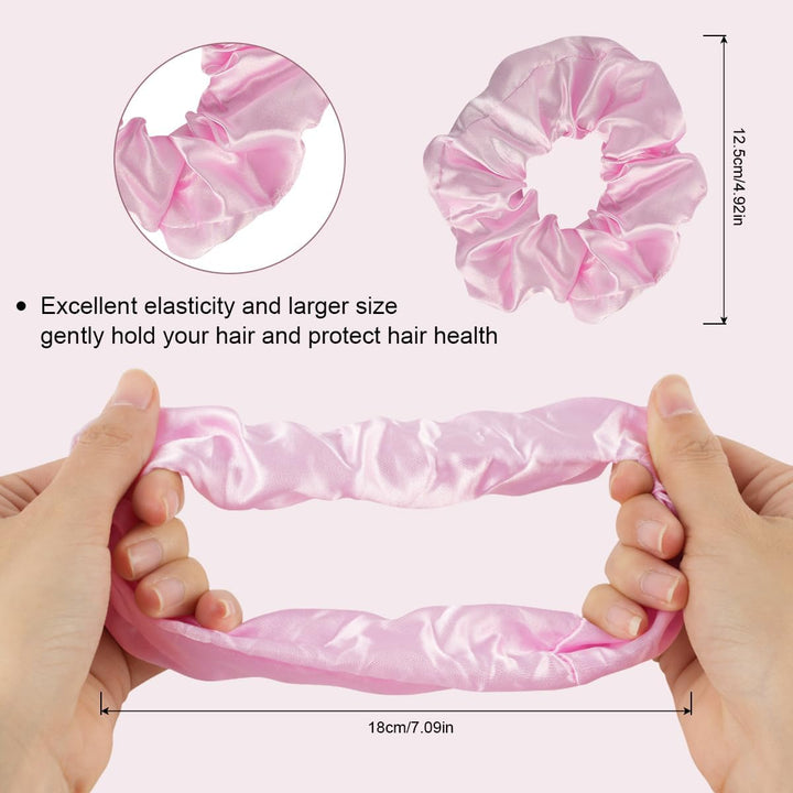 LED Light up Elastic Hair Bands, 6Pcs Luminous Hair Ties, 3 Colors Light Modes LED Scrunchies, Light up Hair Scrunchies for Halloween Rave Glow Party