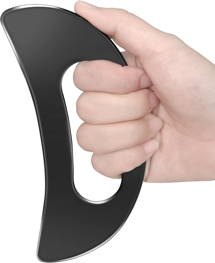 Stainless Steel Body Gua Sha Massager, Large Guasha Scraper with Handle, Lymphatic Drainage Massage for Legs, Back, Face, Neck, Muscle Relaxation & Pain Relief, Removal of Fatigue