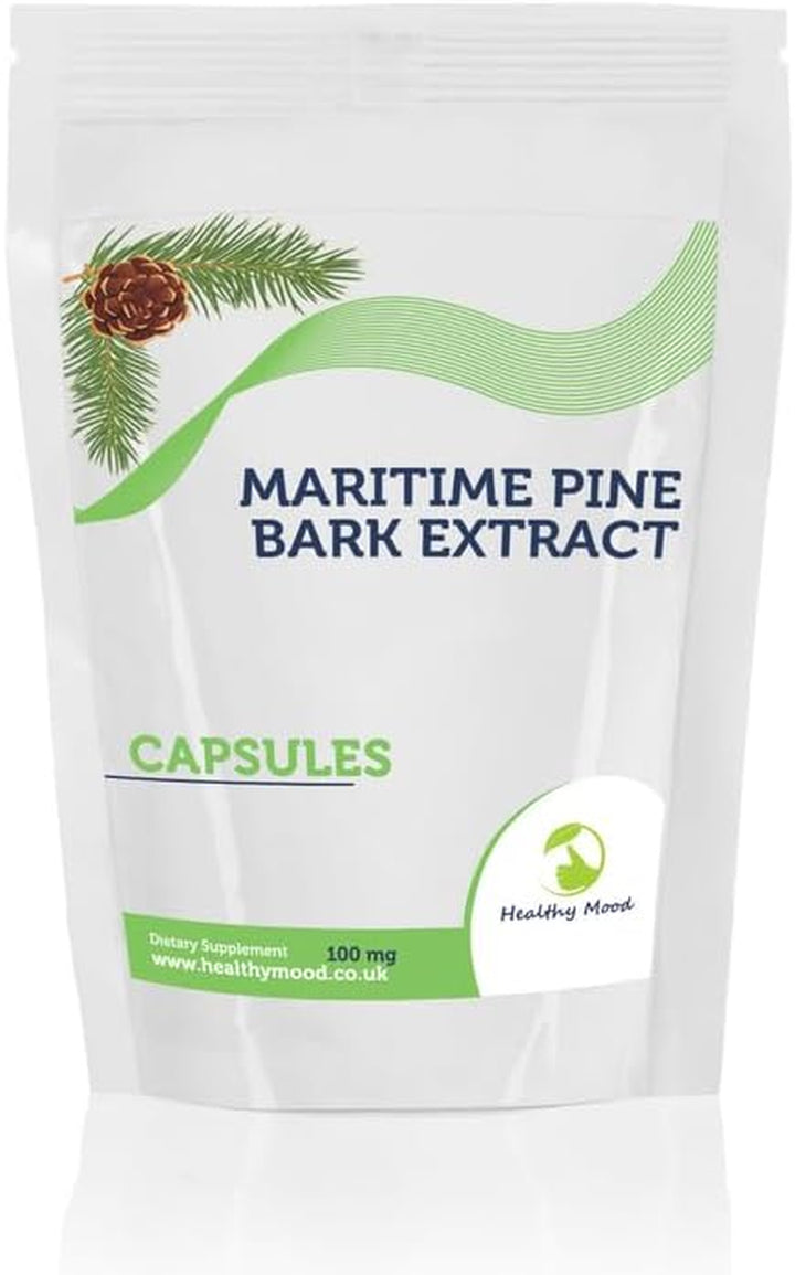 Maritime Pine Bark 100Mg Veg Capsules – Antioxidant Supplement for Circulation, Skin Health, and Immune Support