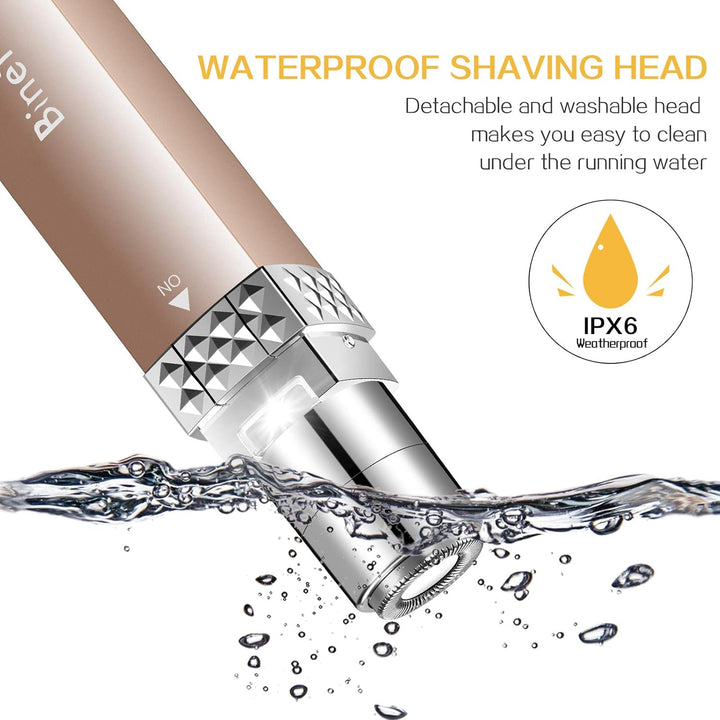 Facial Hair Remover Women,  USB Rechargeable Hair Removal, Painless Face Hair Trimmer, Portable Electric Razor, Waterproof Ladies Shaver for Peach Fuzz/Lip/Chin