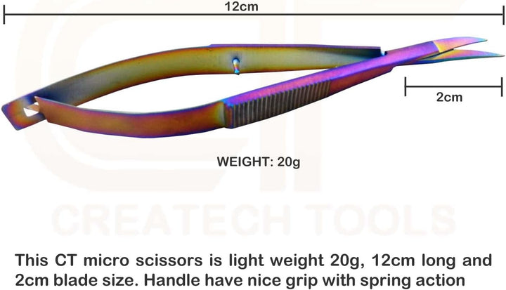 CT Eyebrow Scissors for Precision Trimming Eyebrow, Eyelash, Lashes, Ear, Nose, Mustache and Beard for Men & Women
