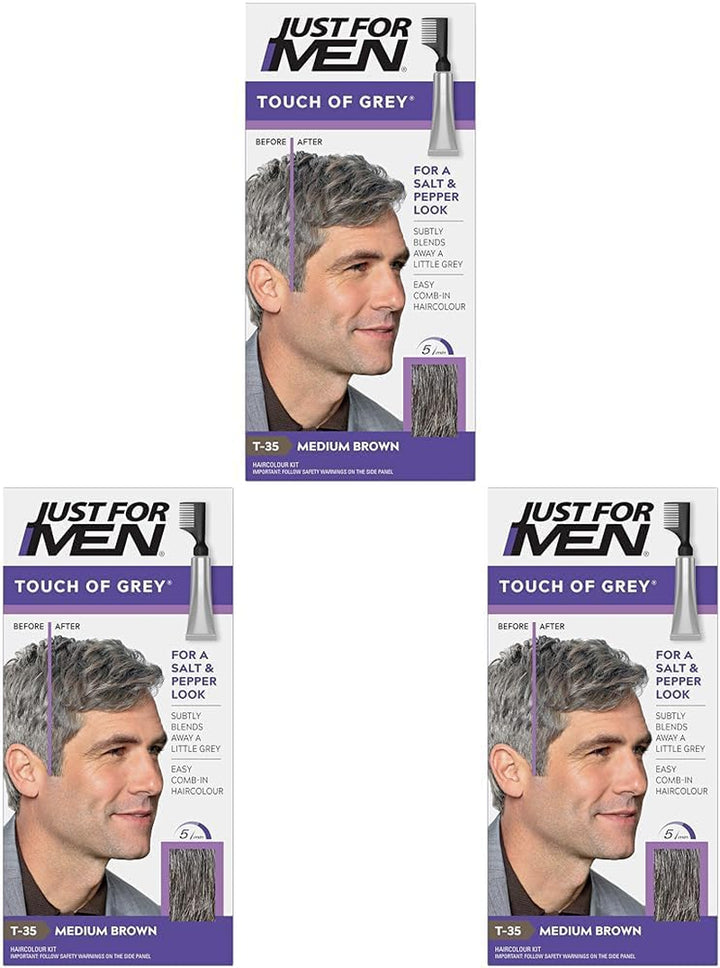 Touch of Grey, Black Hair Dye for a Natural Salt & Pepper Look, T55