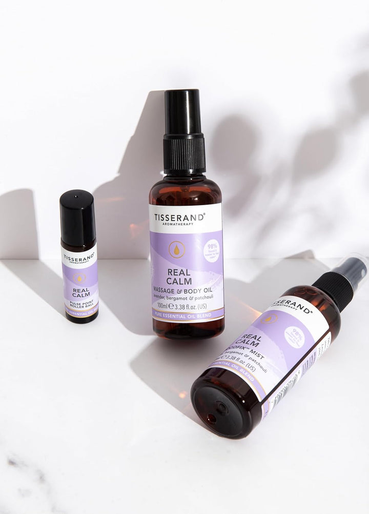 Aromatherapy - Real Calm Moodfix Mist - 100% Pure Essential Oil - Lavender, Bergamot, and Patchouli - Calming Aromatherapy - 100Ml
