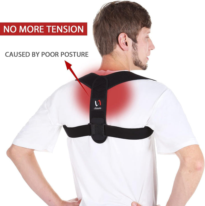 Posture Corrector for Men and Women, Comfortable Upper and Back Brace, Adjustable Back Support for Back, Shoulder and Neck