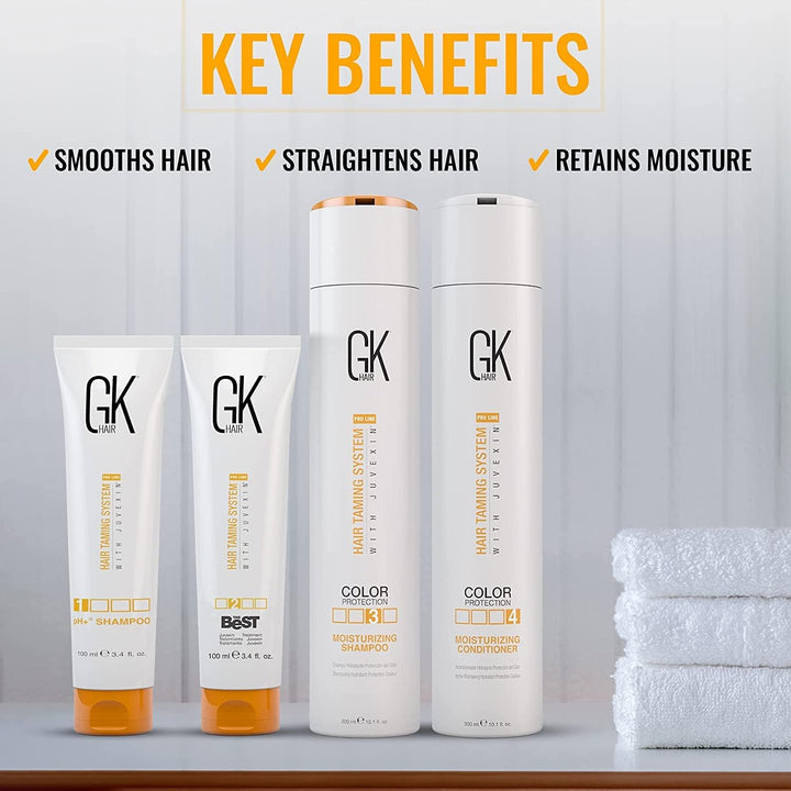 Global Keratin the Best Consumer Box Kit Smoothing Keratin Treatment Professional Brazilian Complex Blowout Straightening for Silky Smooth & Frizzy Hair