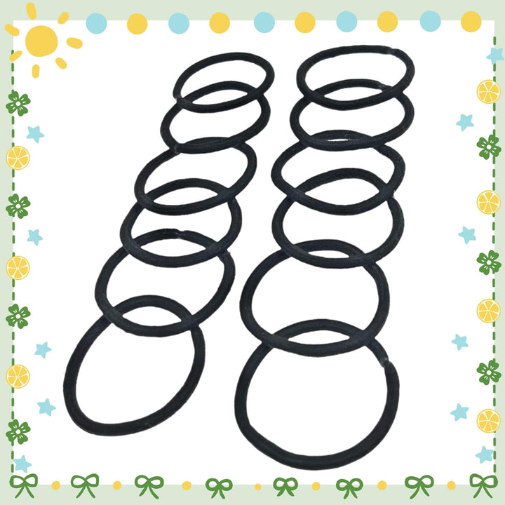 50Pcs Elastic Hair Bands, 4Mm Elastic Hair Bobbles Ponytail Holders, No Metal Strong Hair Ties Gentle Hairbands Thick for Girls Women Kids