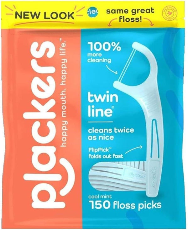 , Twin-Line, Dental Flossers, Value Size, Cool Mint, 1 X 150 Count