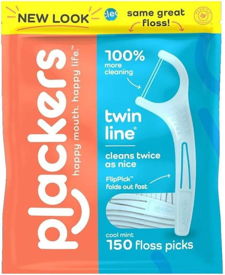 , Twin-Line, Dental Flossers, Value Size, Cool Mint, 1 X 150 Count