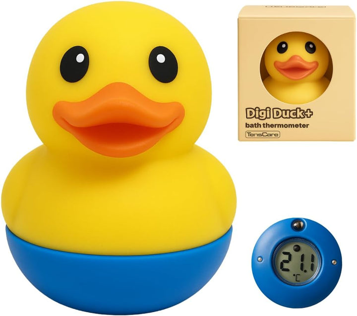 Digi Duckling Digital Water LCD Thermometer and Baby Bath Time Toy, Yellow , Pack of 1