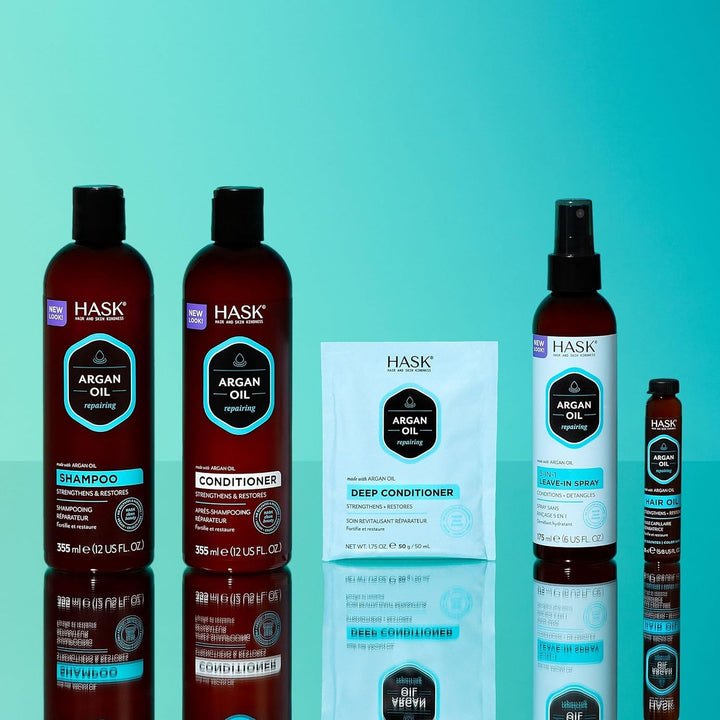 Argan Oil Shine Oil Vial Repairing for All Hair Types, Colour Safe, Gluten Free, Sulfate Free, Paraben Free - 1 18Ml Vial