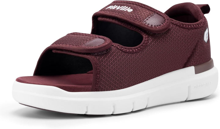 Women'S Wide Fit Open Toe Diabetic Sandals Edema Shoes Surgical Footwear with Adjustable Strap Slippers for Swollen Feet