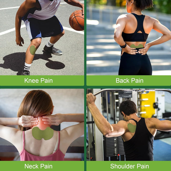 Knee Pain Relief Patches, 40PCS Natural Knee Patch for Pain Relief, Wormwood Herbal Pain Relief Patches Heat Patches for Knee/Back/Neck/Shoulder/Joint Pain, Muscle Soreness