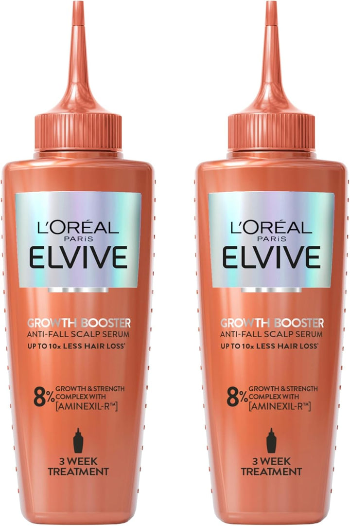 Elvive Growth Booster Scalp Serum, anti Hair Loss Scalp Treatment, with Aminexil, Nianimacide and Ginger Extract, Reduces Hair Loss, 102Ml
