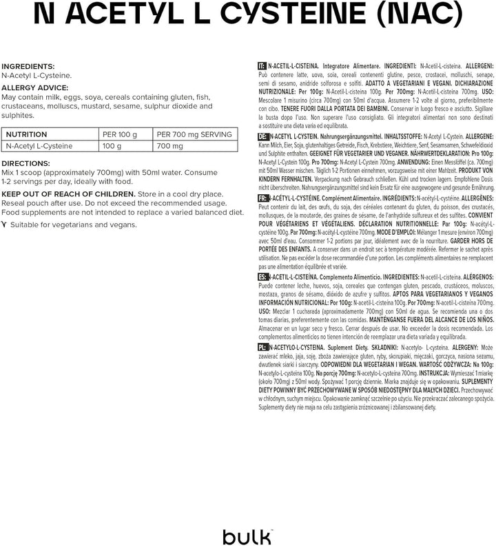 Pure N Acetyl L Cysteine (NAC) Powder, 100 G, Packaging May Vary