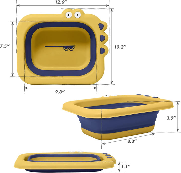 Foldable Washing Bowl for Baby, Washing Bowl, Foldable Camping Washing Bowl, Multi-Purpose Bowl, for Travel/Camping/Motorhome, Capacity: 3500 Ml