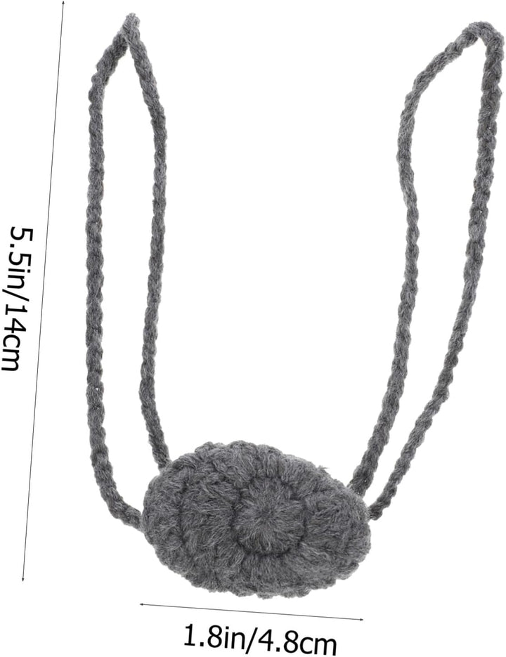 Grey Nose Warmer Wool Weaving Breathable Mask Unisex Nose Antifreeze Cover for Winter Cold Weather Protection