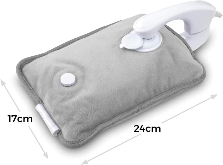 C85043GRY Rechargeable Hot Water Bottle & Cosy Hand, Body Warmer, Fast Heating, No Refill, over Heat Protection, Portable Heating Pad for Pain Relief, Automatic Temperature Control, Grey