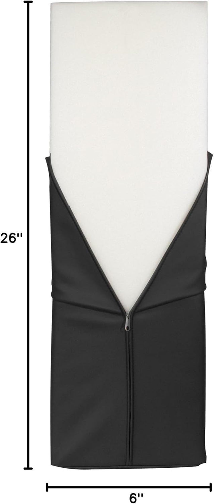 Half round Half Moon Support Bolster, 15 Cm, Black