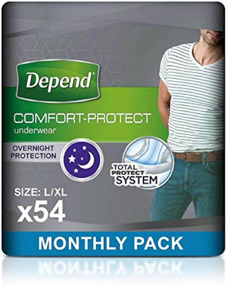 Comfort Protect Incontinence Pants for Men, Small/Medium, 30 Pants