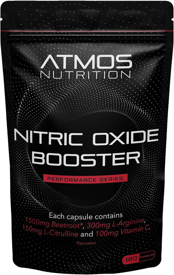 6,150Mg Nitric Oxide Booster - 180 High Strength Tablets with L-Arginine, L-Citrulline, Beetroot, and Vitamin C - Blood Flow, Energy, Performance Supplement for Gym, Powerlifting, and Bodybuilding
