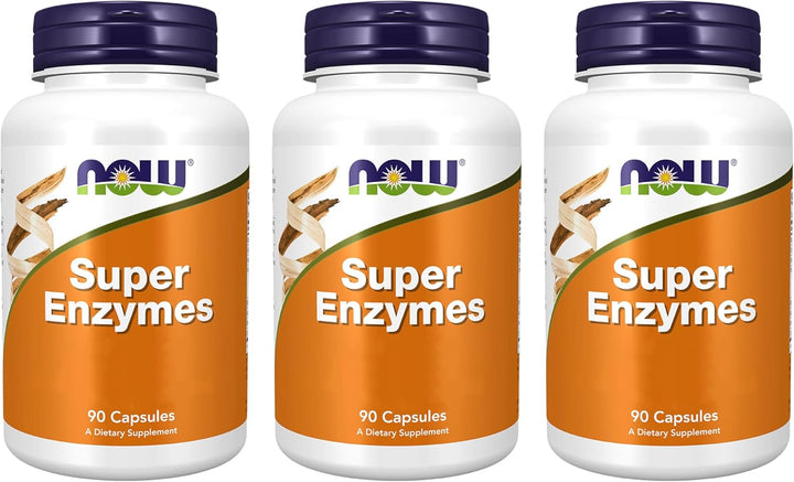 Foods, Super Enzyme, 3X 90 Capsules, Highly Dosed, Gluten Free, SOYA Free, Non-Gmo, Triple-Pack