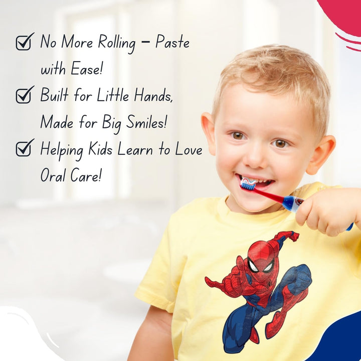 Marvel Spiderman Battery Powered Electric Toothbrush for Kids – Soft Rounded Bristles, Enhanced Vibration, Protection Cap & Battery Included | Gentle & Fun Oral Care for Children Ages 4+
