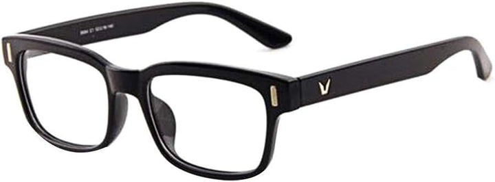 TECH-LINE-DIRECT Black Large Square Frame Glasses Retro Optical Clear Lens Eyeglasses Unisex 2019