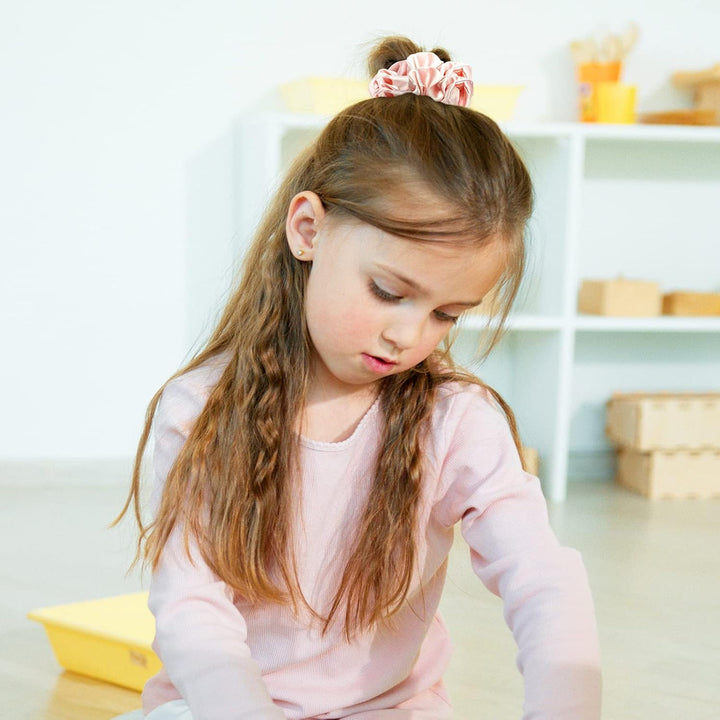 Scrunchies for Women Girls, Satin Hair Scrunchies Softer than Silk Hair Ties, Big Scrunchy Ponytail Holder with Elastic Hair Bands for Thick Thin Curly Hair -6 Pack, Style A