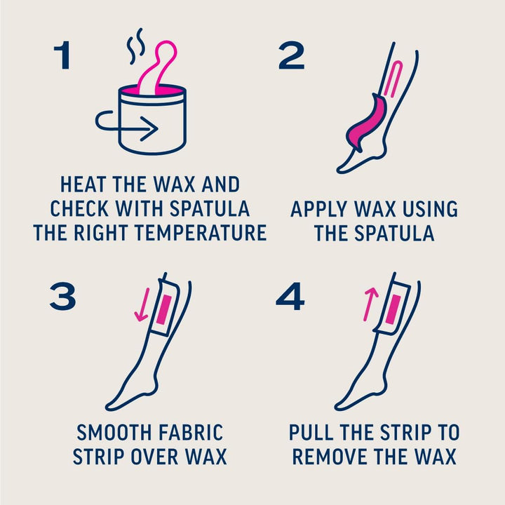 Argan Oil Hot Wax Kit 250 Ml - Sugar Hair Removal, Warm Facial Remover with Strips, Dermatologist-Tested Solution for Smooth Skin